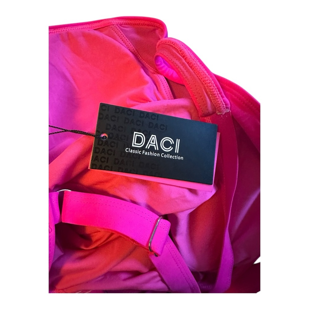 Daci Women’s High Neck One-Piece Swimsuit – Hot Pink (Size XL, New with Tags) - Picture 8 of 9